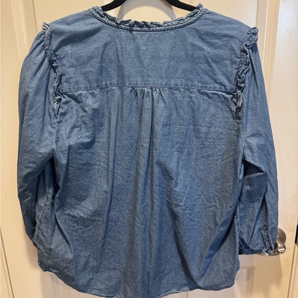 Lauren Conrad blue blouse size XL - Picture 3 of 3